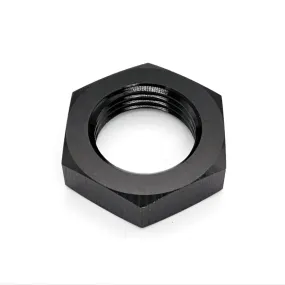 -20AN Male AN Flare Bulkhead Adapter Nut, Black Hard Anodized Aluminum