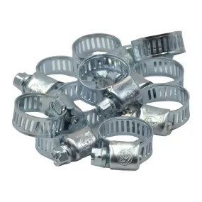 10 Piece Zinc 6-15mm Worm Drive Hose Clamp