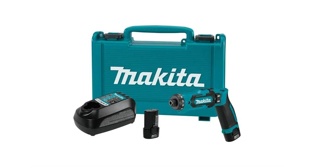 2020 Makita 7.2V Lithium-Ion 1/4" Hex Driver-Drill Kit (DF012DSE)