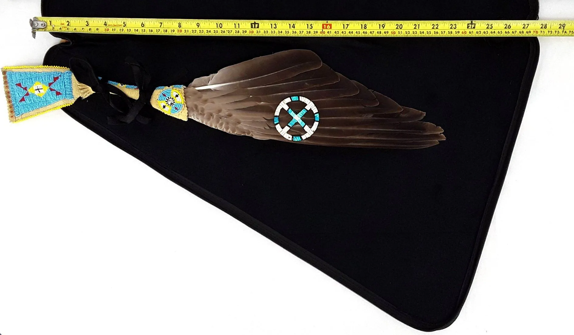 27 Inch Fan Case - Fire Feather Yellow