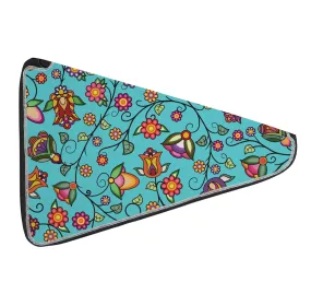 27 Inch Fan Case - Heartbeat Petals Turquoise