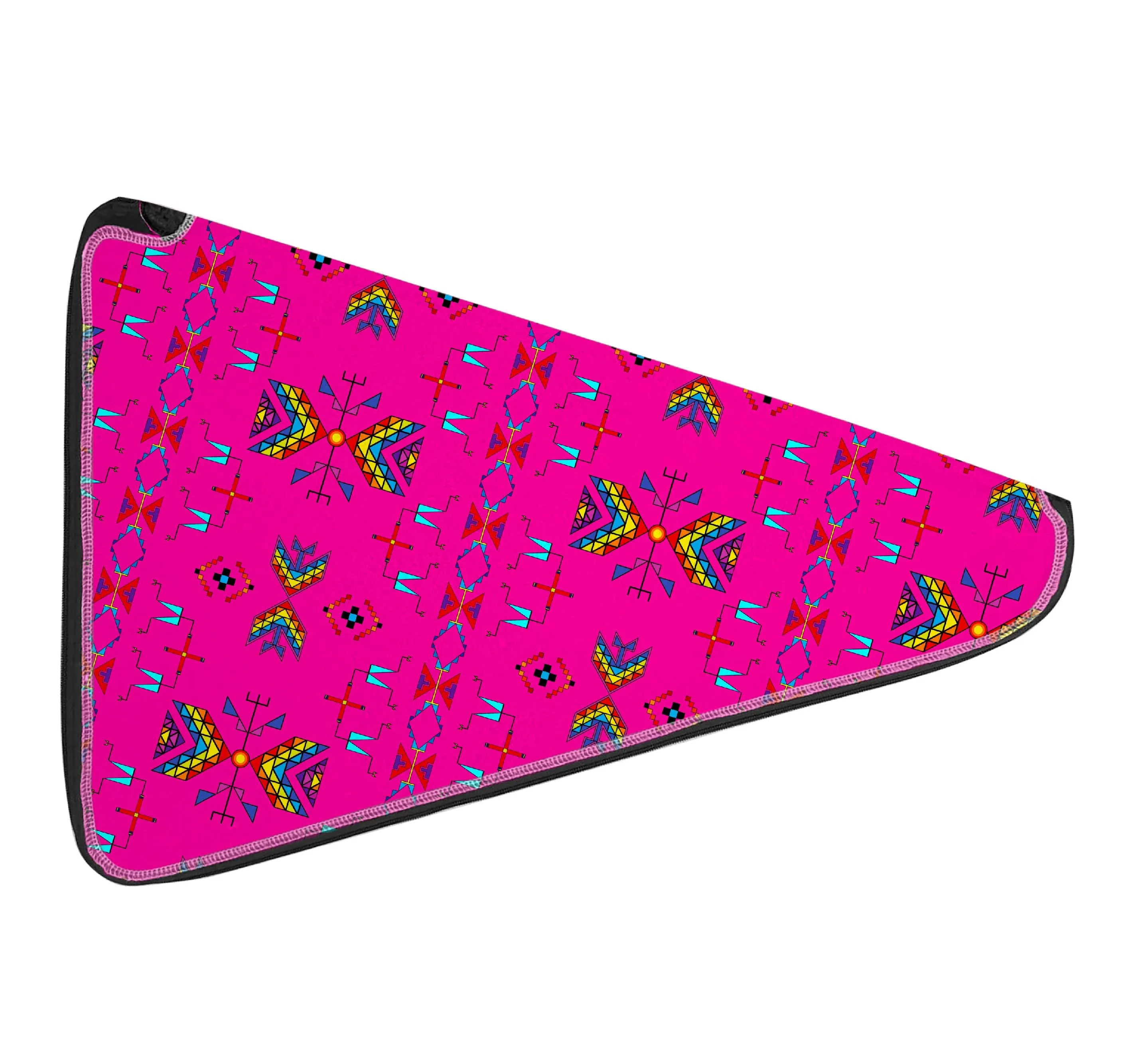 27 Inch Fan Case - Rainy Chief Rainbow Hot Pink