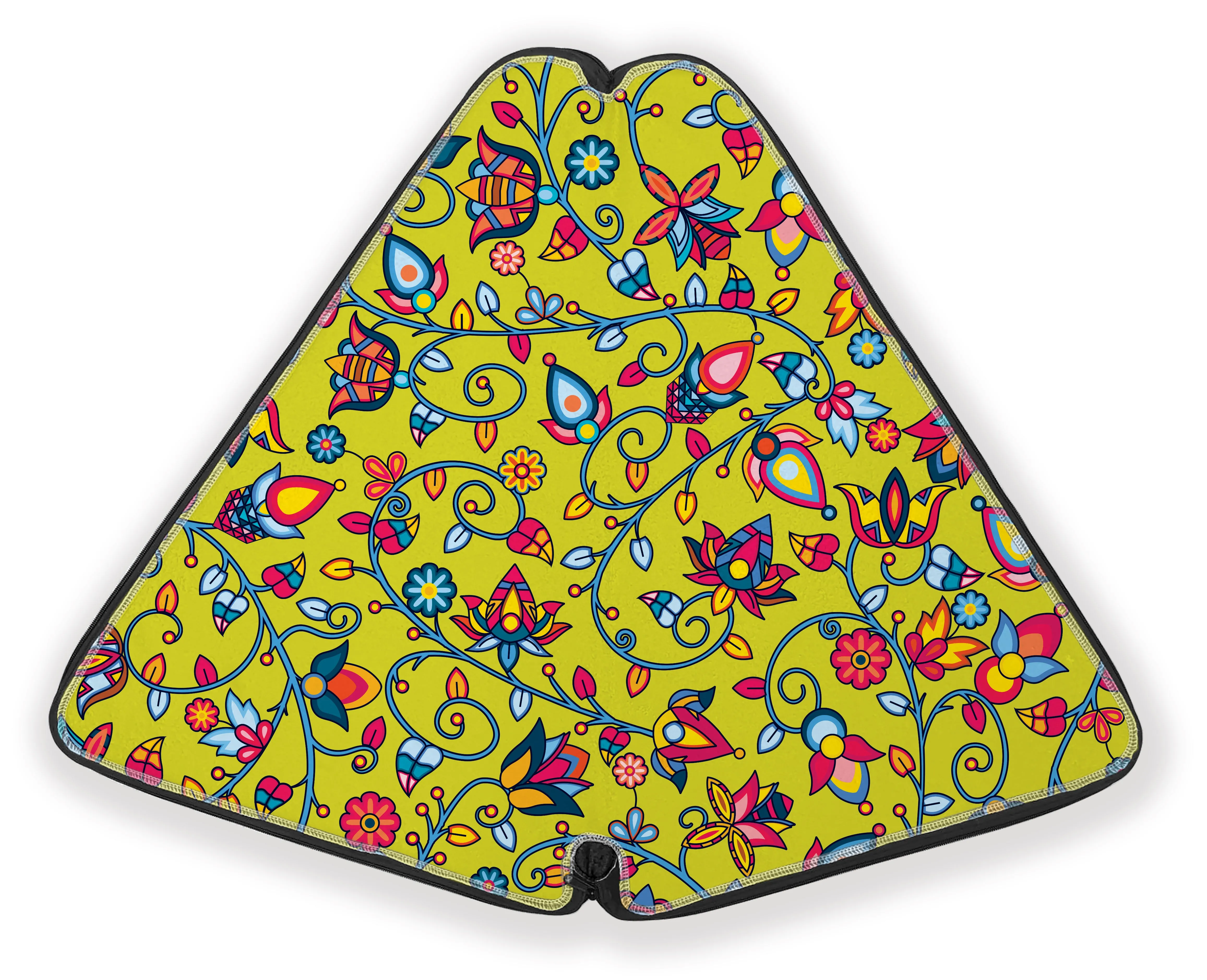 27 Inch Fan Case - Thorny Path Yellow