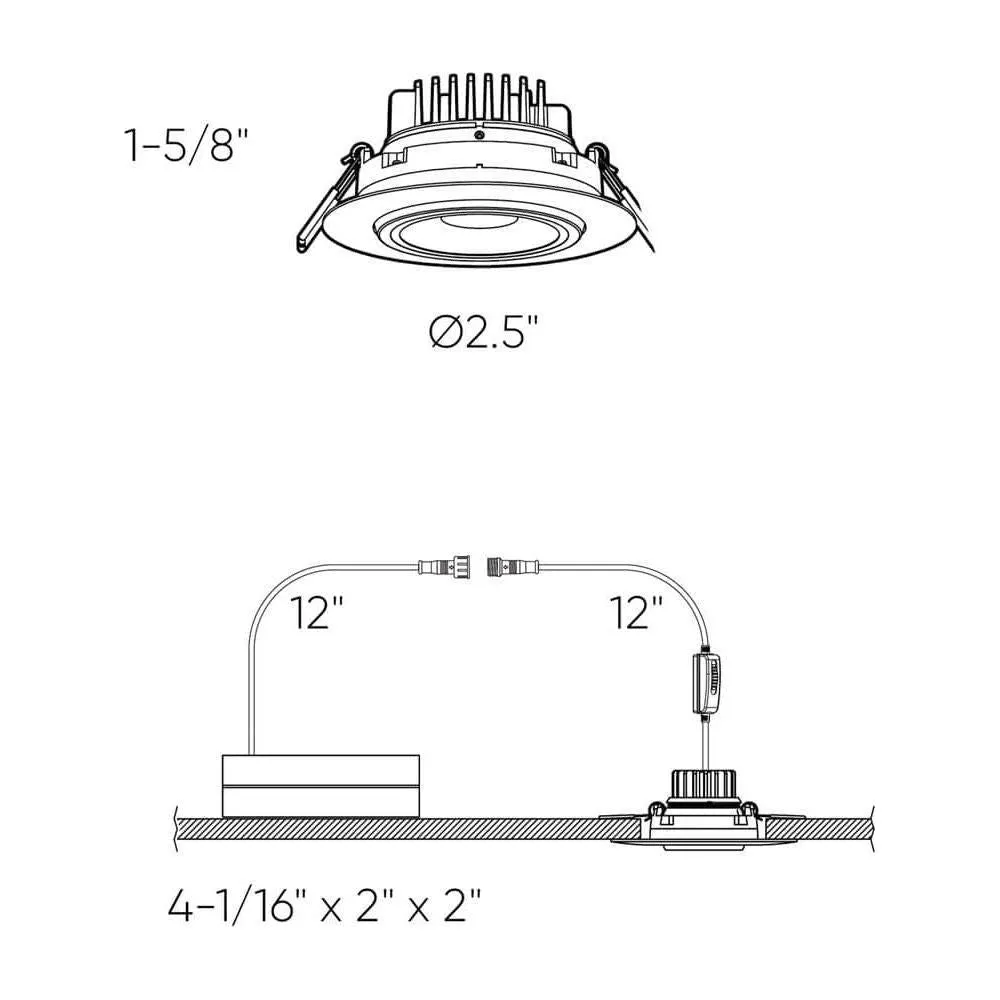 2" LED Round Gimbal 5CCT