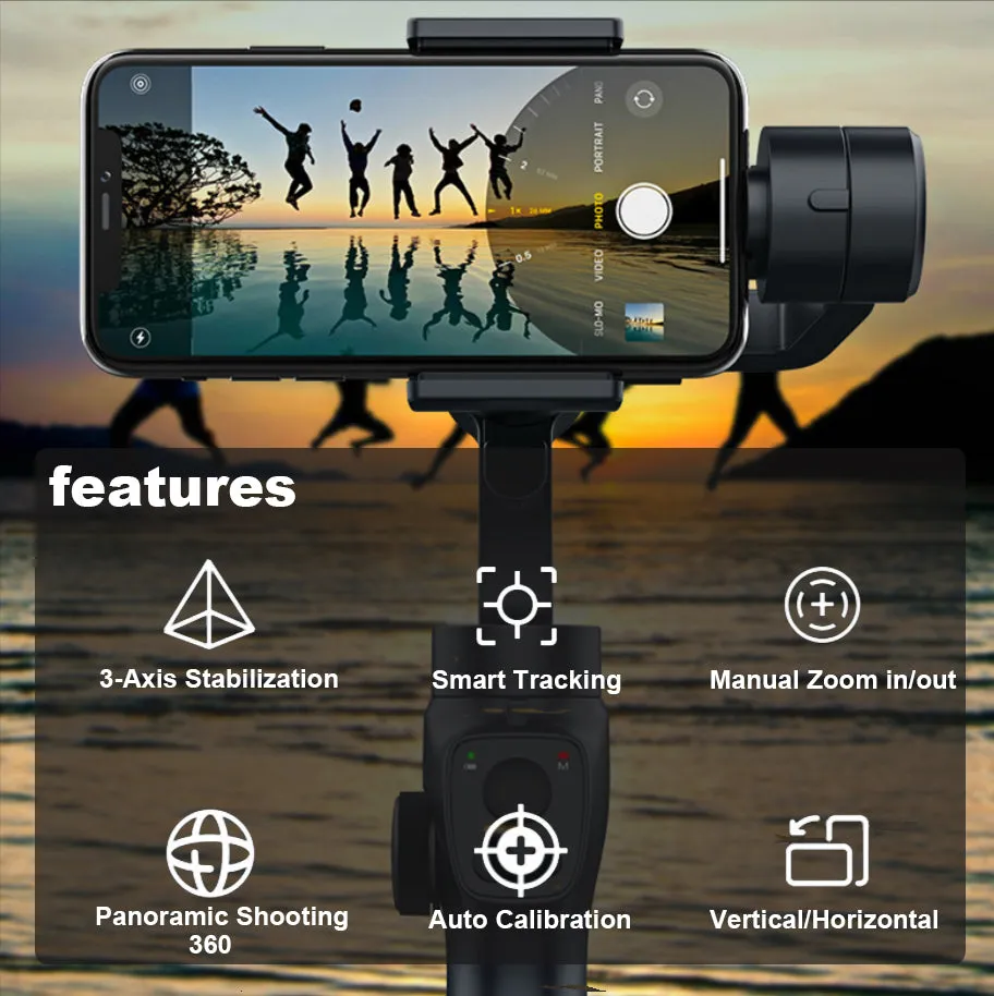 3-Axis Smartphone Gimbal Handheld Stabilizer Vlog Youtuber Smart Face tracking - #MOBIL-31100