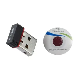 7224 Wi-Fi Receiver Wireless Mini Wi-Fi Network Adapter with with Driver Cd For Computer & Laptop And Etc Device Use