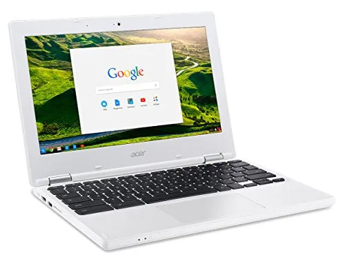 Acer Chromebook CB3-131-C3SZ 11.6-Inch Laptop (Intel Celeron N2840 Dual-Core Processor,2 GB RAM,16 GB Solid State Drive,Chrome), White