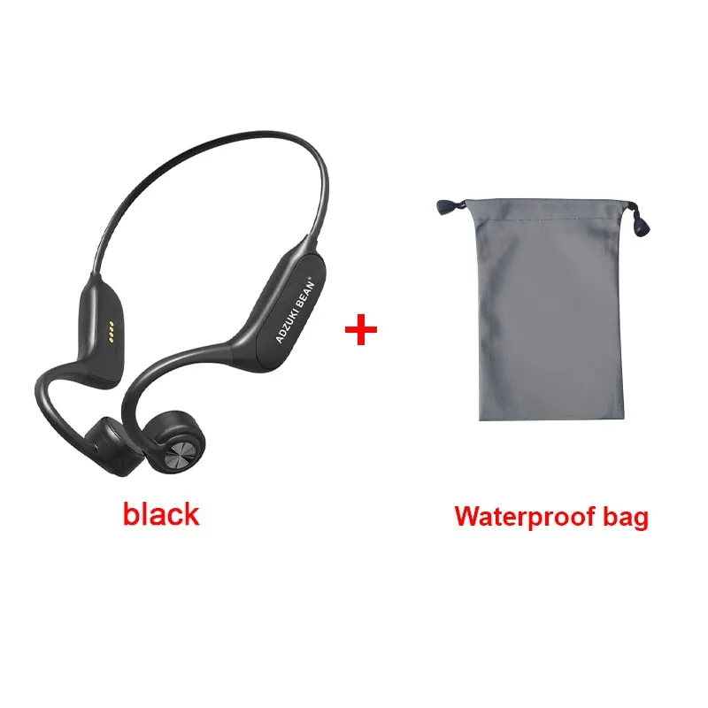 Adzuki Bean IPX8 Swimming P8 Bone Conduction Earphone Bluetooth IP68 Pool Wireless Headset