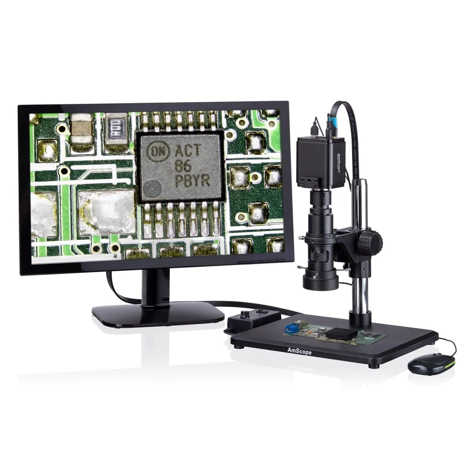 AmScope HD Series 4K 60fps 8.0MP HDMI, LAN, Wi-Fi Color CMOS C-mount Microscope Camera for Stand-alone and PC Imaging