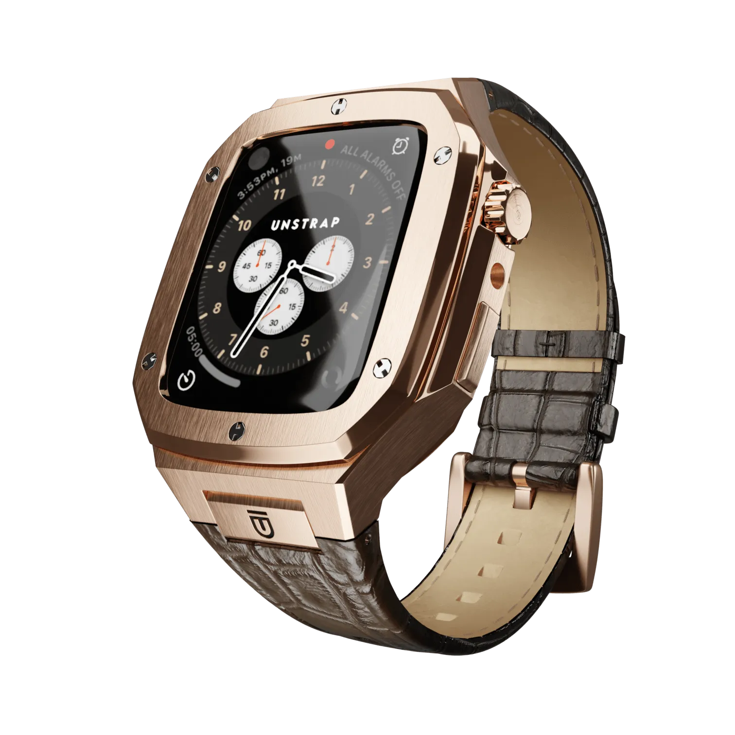 Apple Watch Case Rose Gold Brown ML - Leather