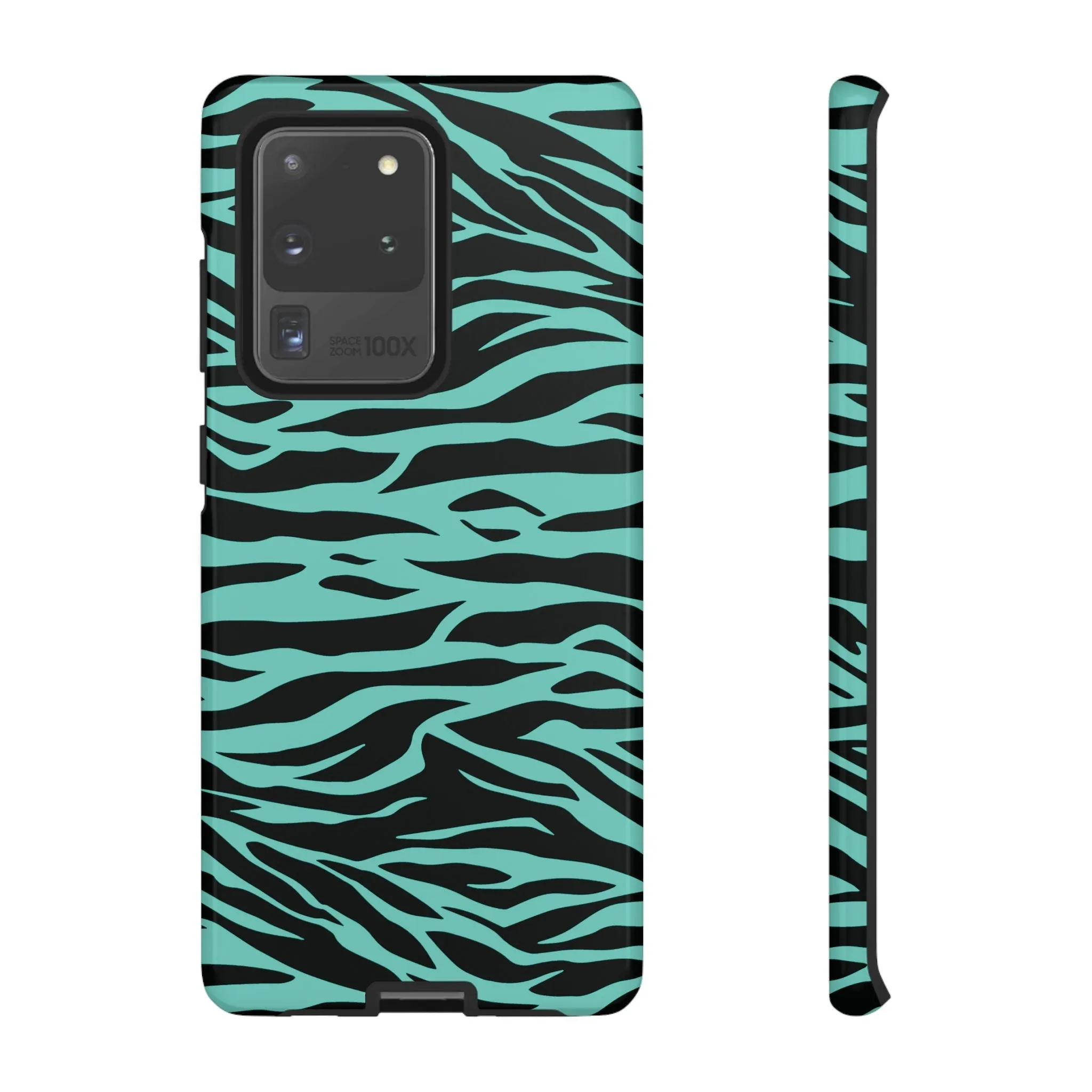 Aqua Cute Wild Tiger Print Pattern Tough Phone Case