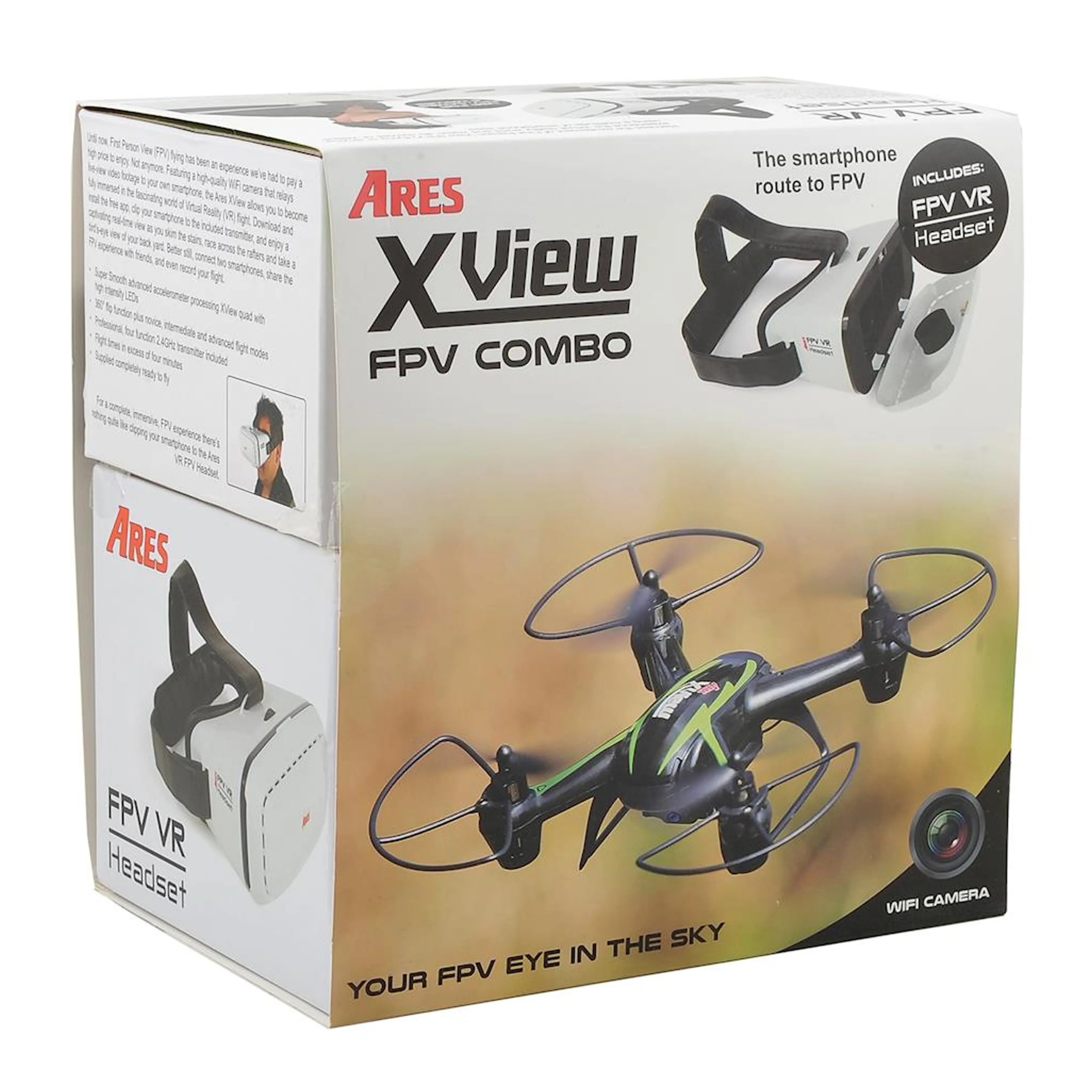 Ares XView FPV Mini Quadcopter Drone with VR Headset