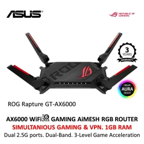 Asus ROG Rapture GT-AX6000 WiFi6 Gaming Wireless Router