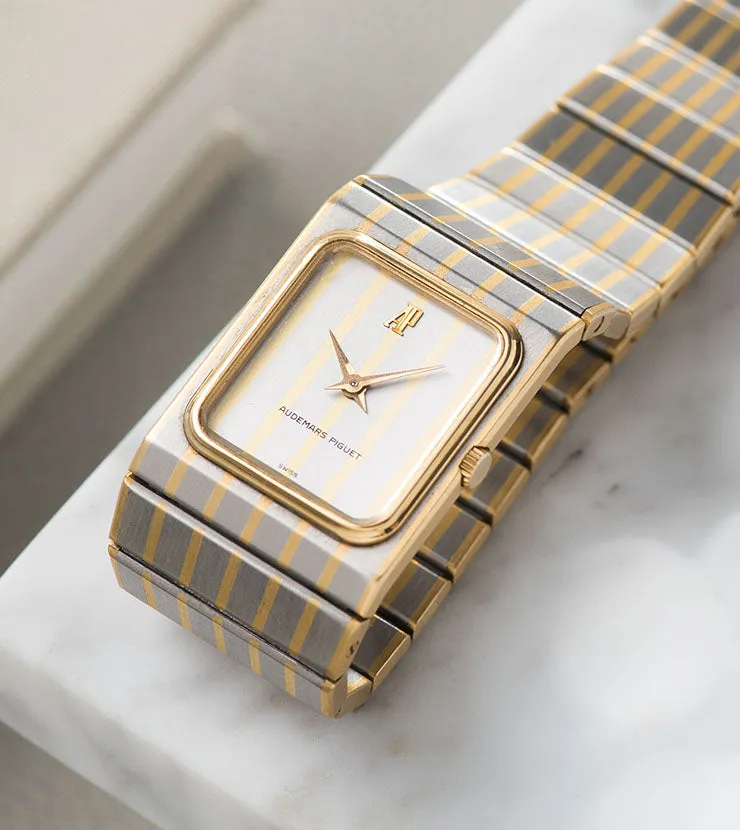 Audemars Piguet Zebra Steel and Gold Dress Watch