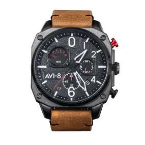 AVI-8 Charcoal Ember Brown Hawker Hunter Chronograph Watch AV-4052-02