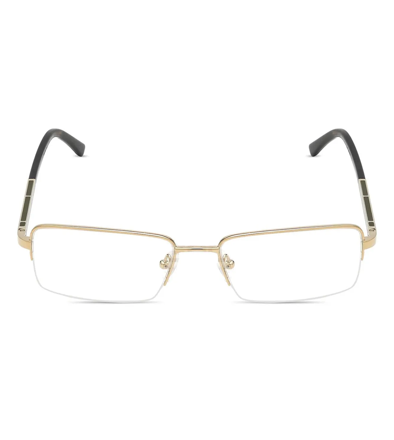 Azzaro Men's Gold Rectangular Optical Frame