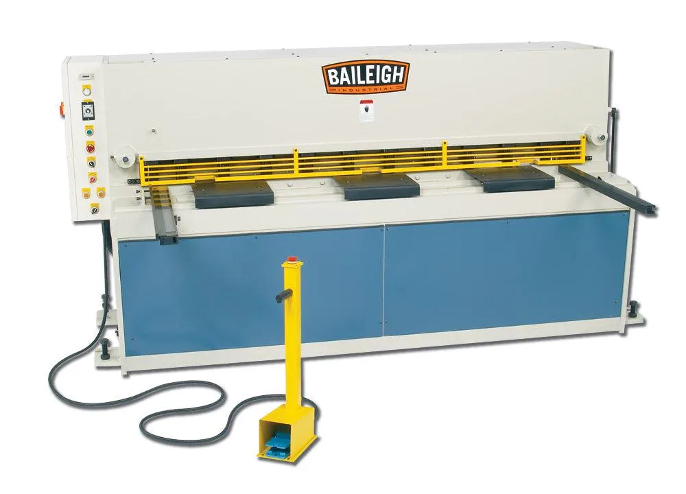 Baileigh Industrial 220V 3Phase Heavy Duty Hydraulic Shear. 80" Length 10 Gauge Mild Steel Capacity