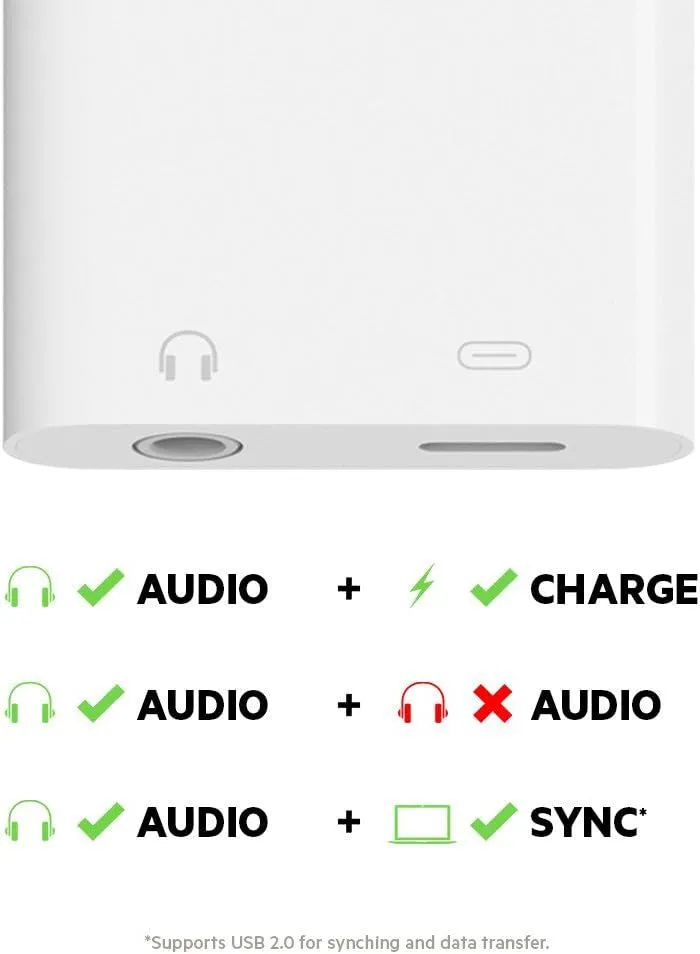 Belkin 3.5 mm Audio   Charge Rockstar Adapter White - F8J212btWHT