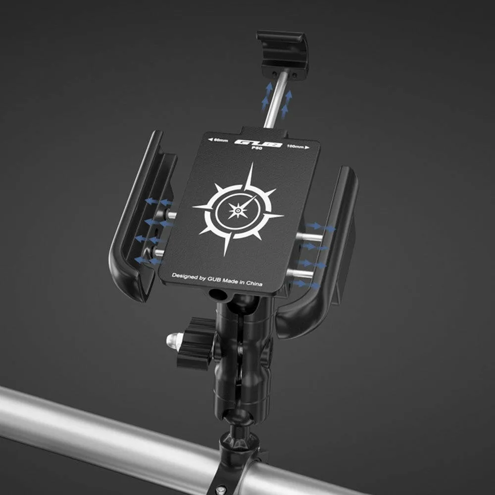 Bicycle Phone Mount 360 Degree Rotation Aluminum Bike Phone Holder Mount Cycling Handlebar Cell Phone Holder Clamp