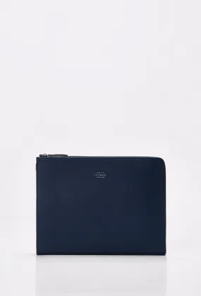 Blue Leather Slim Computer Case