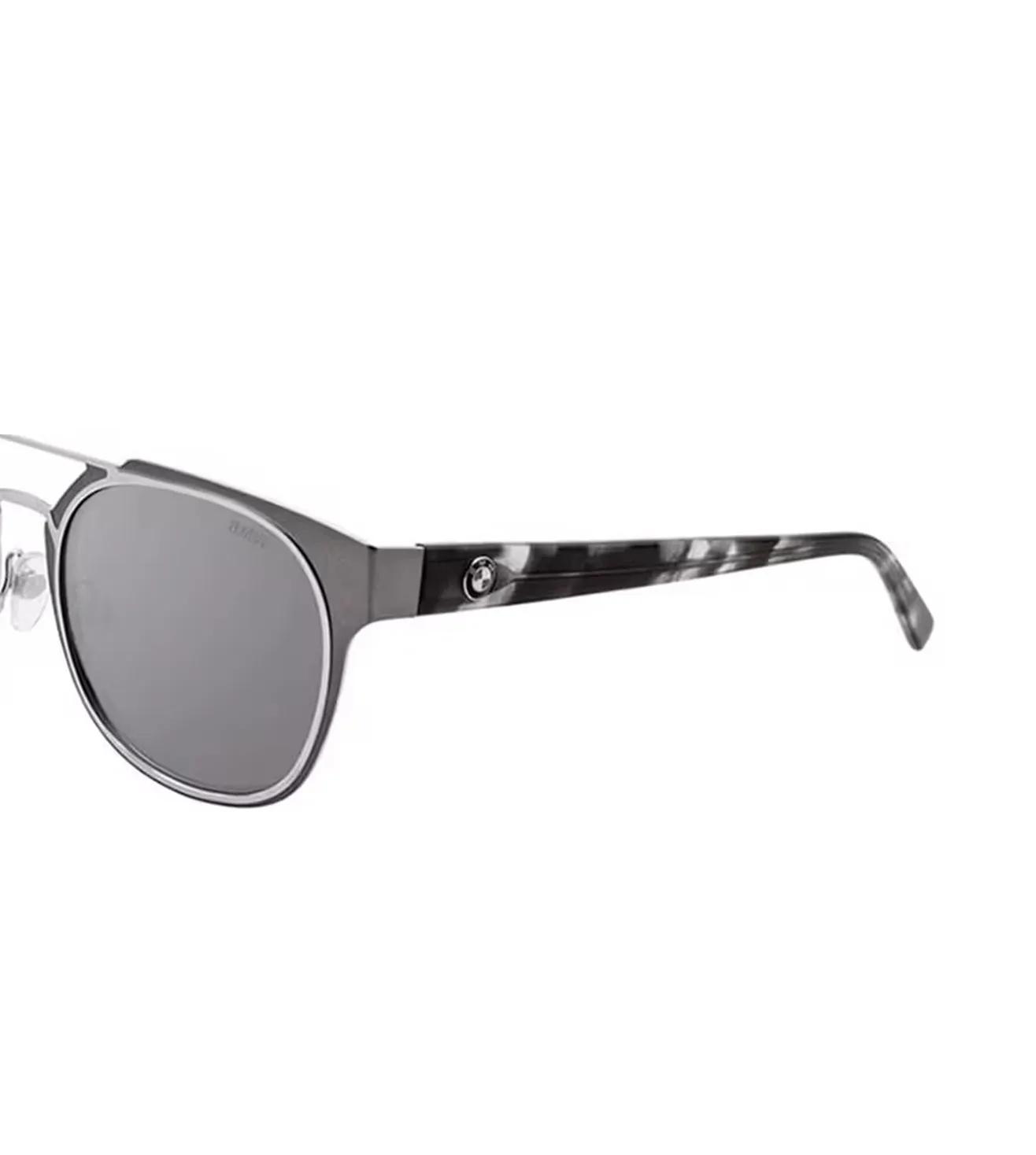 BMW Men Smoke Grey Aviator Sunglasses