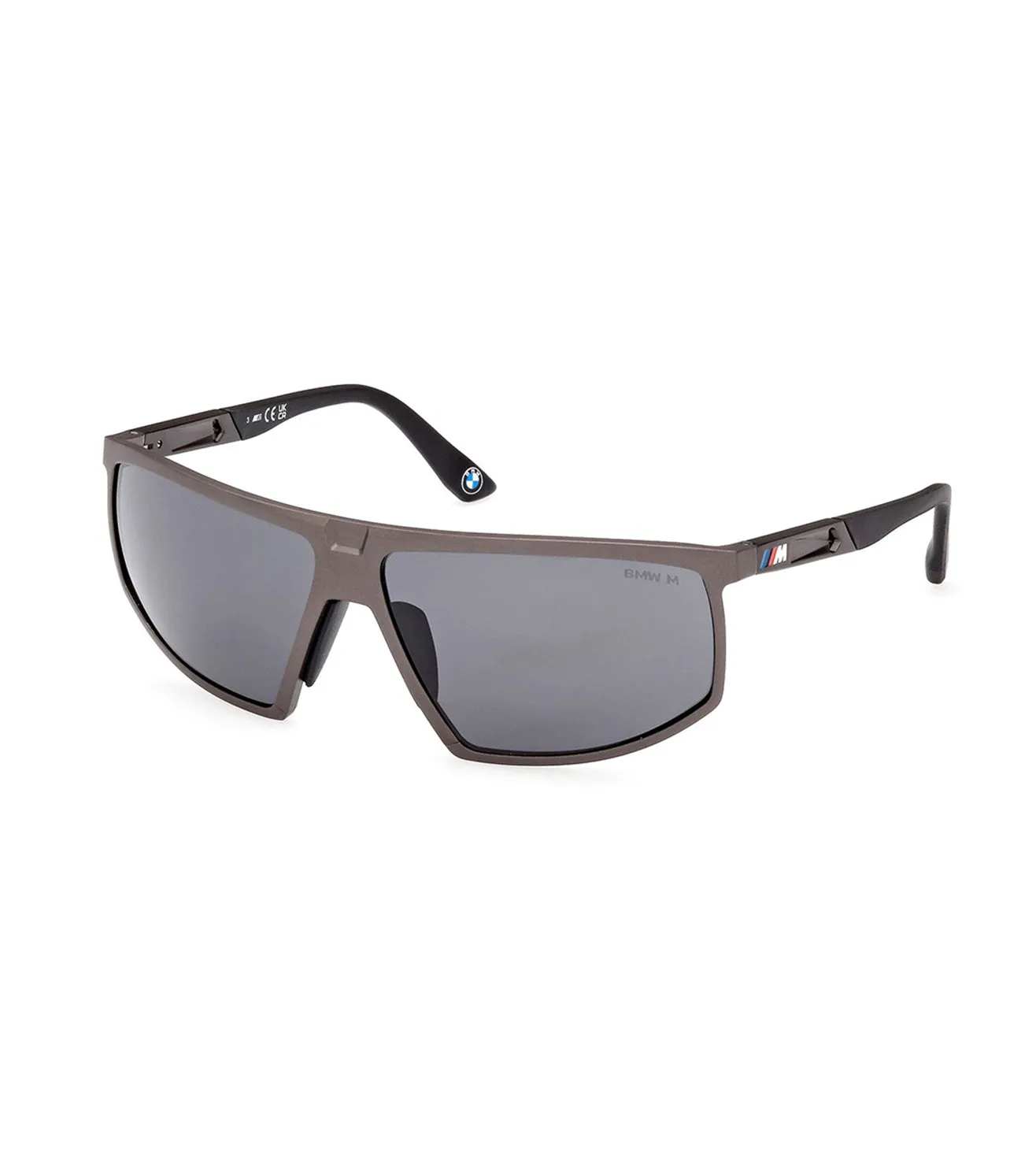 BMW Men's Smoke Rectangular Sunglasses