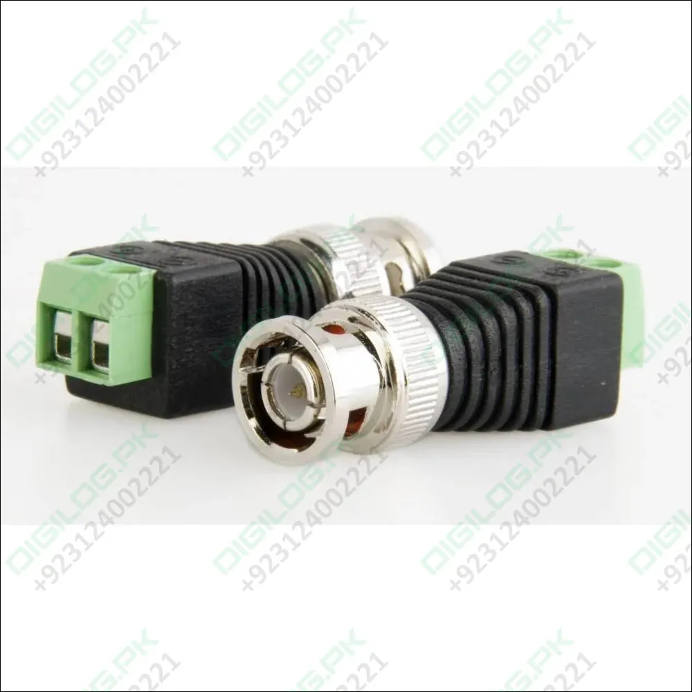 Bnc Connector Two-wire Bnc-free Solder Video Cable Adapter Network Video Bnc Male Green End