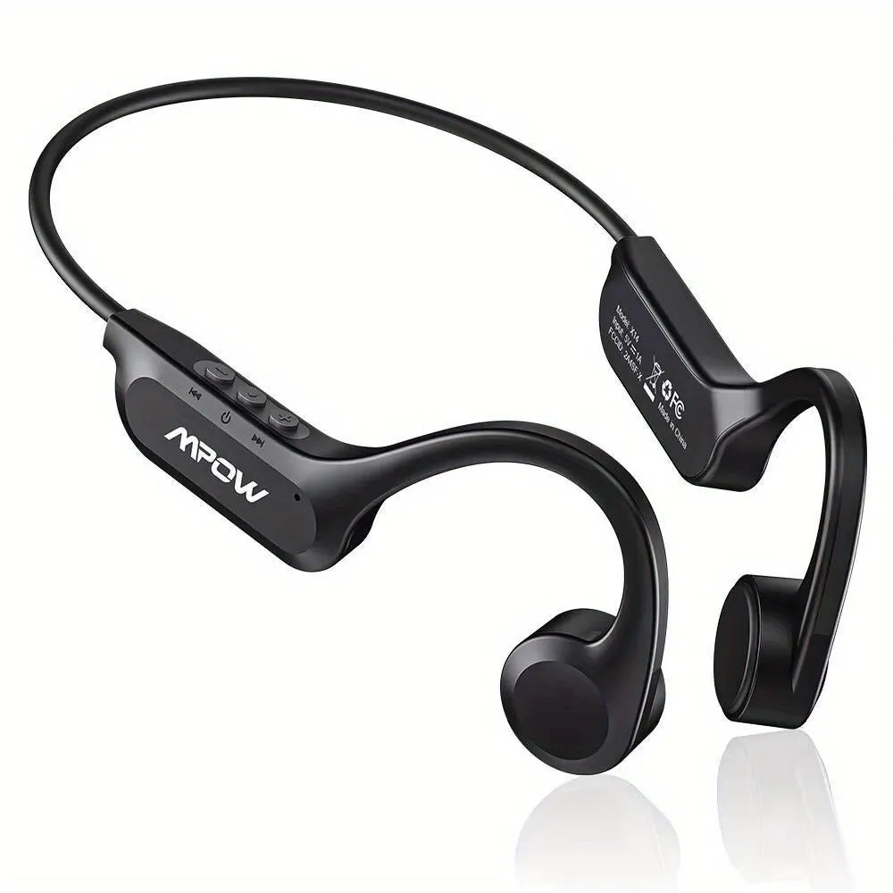 Bone Conduction Headphones, Open-Ear Wireless Revolution with Enhanced Audio, Noise-Cancelling Mic, Seamless Pairing, Comfort Fit for Sports Enthusiasts - Ideal for Running, Cycling, and Hiking Adventures