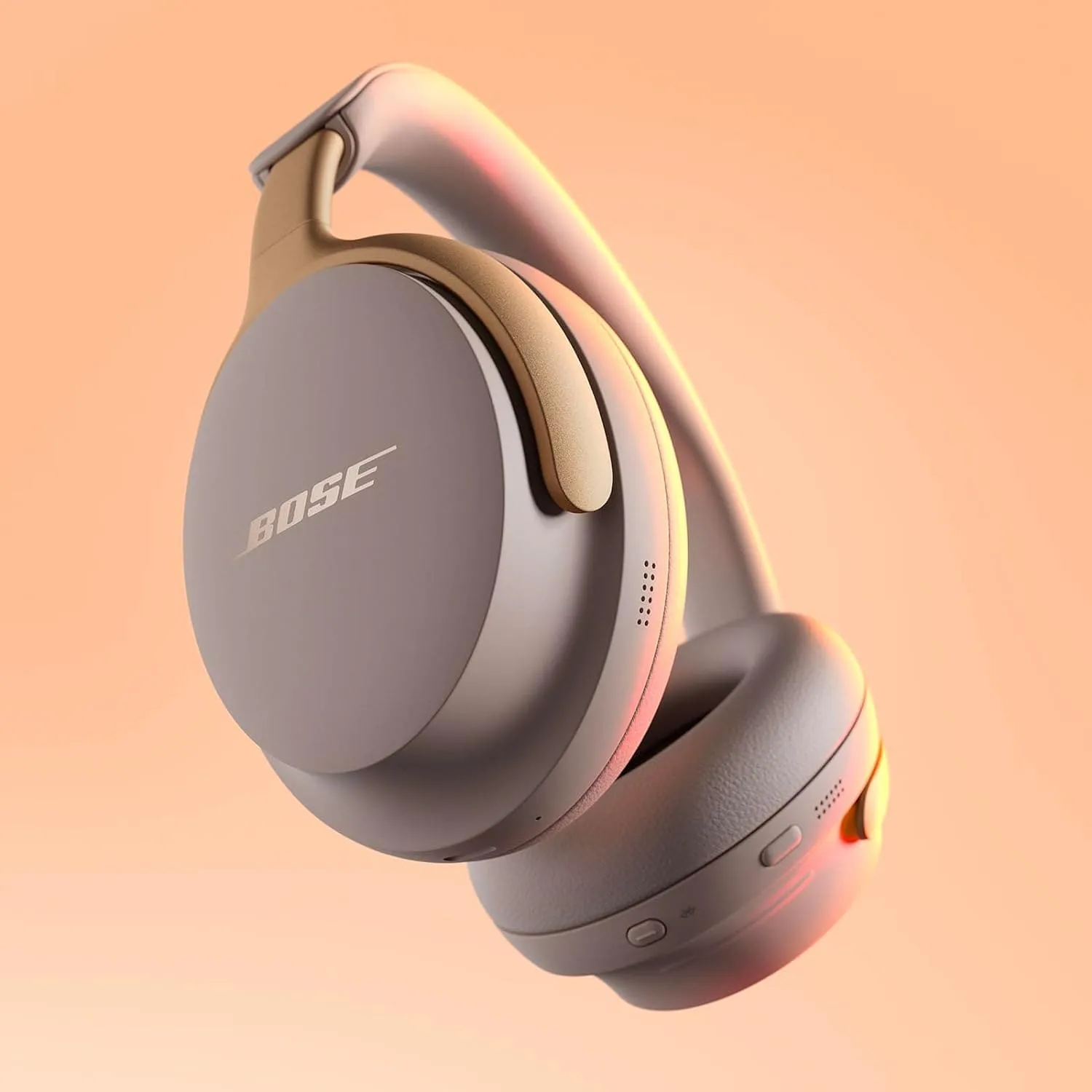 Bose QuietComfort Ultra Wireless Noise Cancelling Headphones with Spatial Audio, 24-Hour Battery, Mic - Sandstone (Limited Edition)