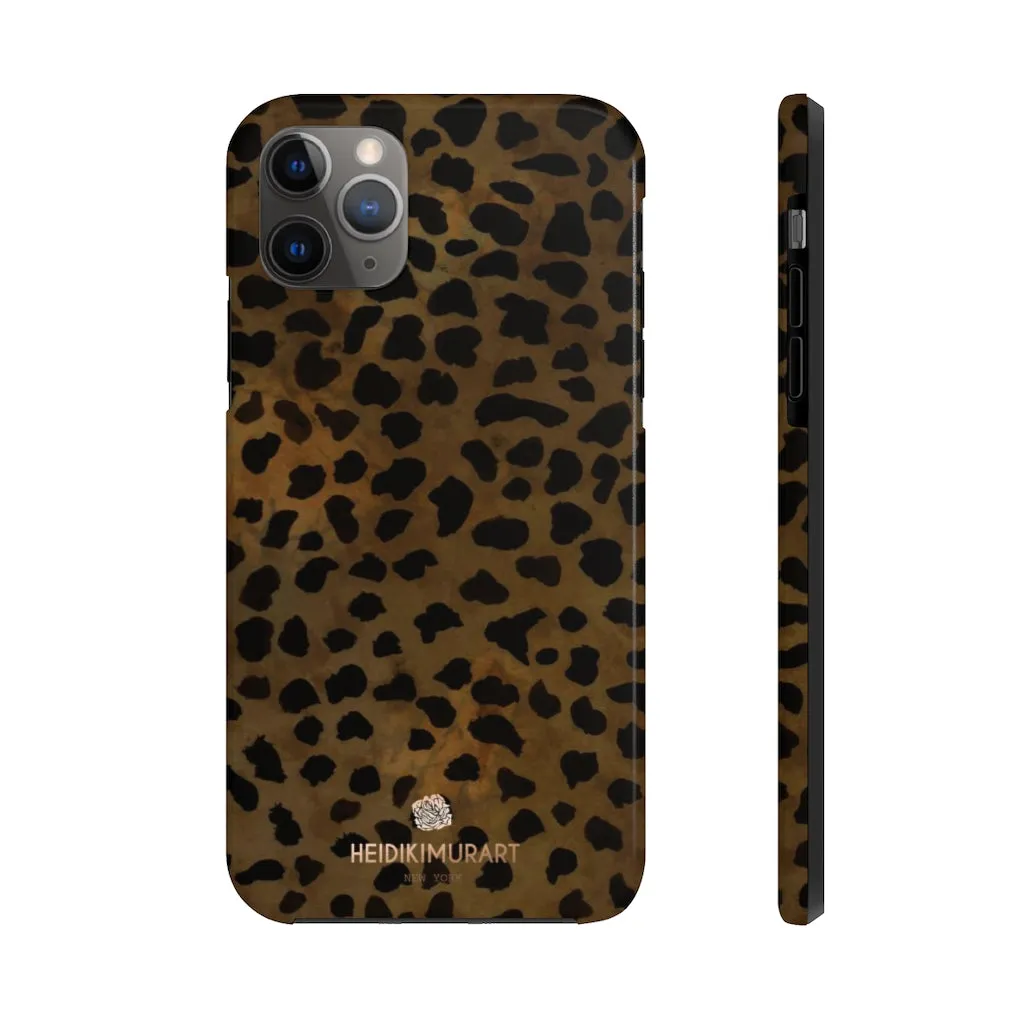 Brown Cheetah Animal Print Phone Case, Animal Print Case Mate Tough Phone Cases-Made in USA