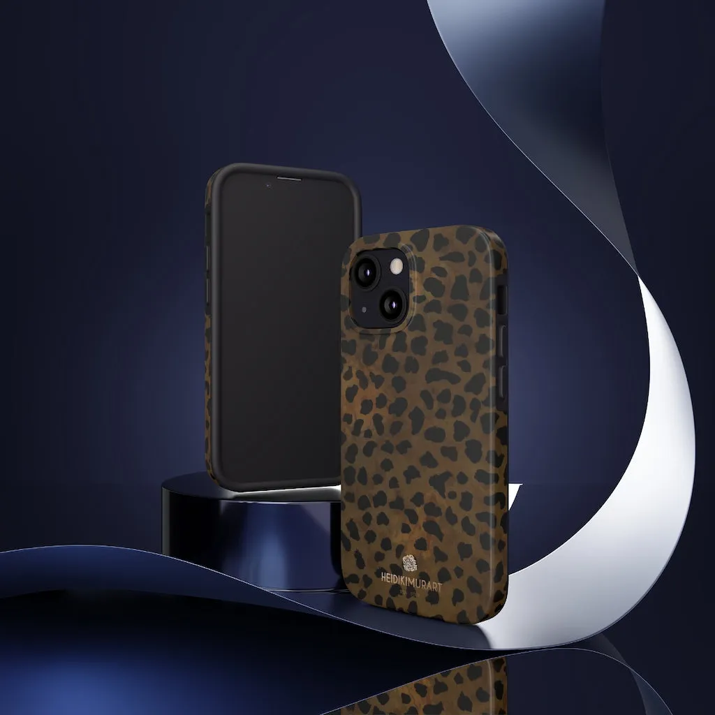 Brown Cheetah Animal Print Phone Case, Animal Print Case Mate Tough Phone Cases-Made in USA