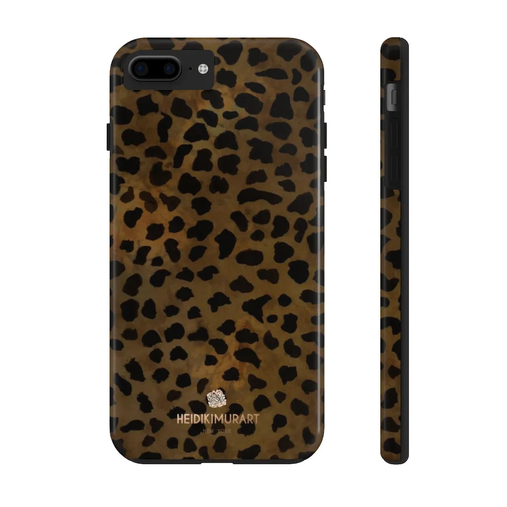 Brown Cheetah Animal Print Phone Case, Animal Print Case Mate Tough Phone Cases-Made in USA