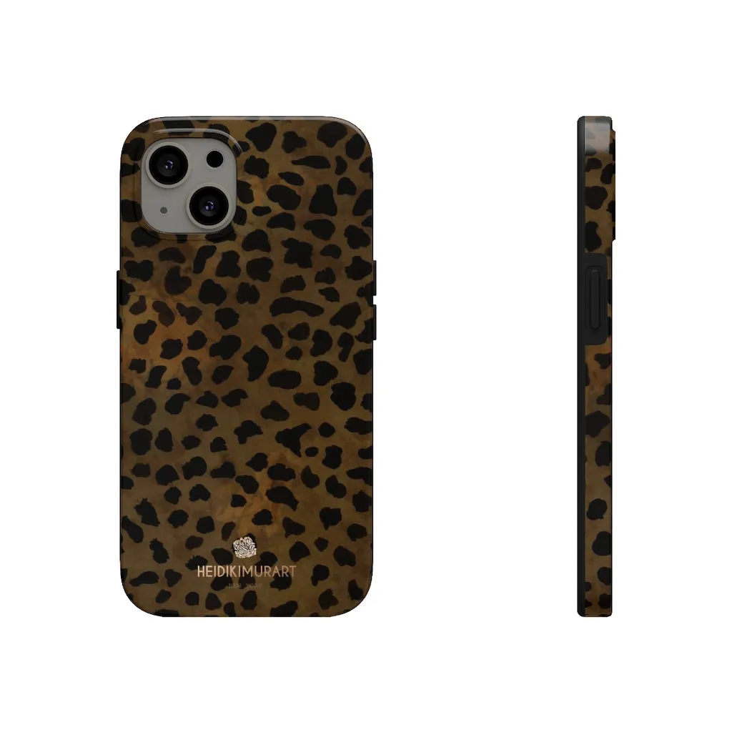 Brown Cheetah Animal Print Phone Case, Animal Print Case Mate Tough Phone Cases-Made in USA