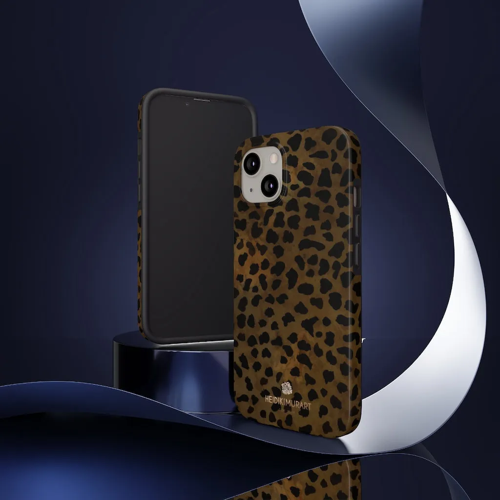 Brown Cheetah Animal Print Phone Case, Animal Print Case Mate Tough Phone Cases-Made in USA