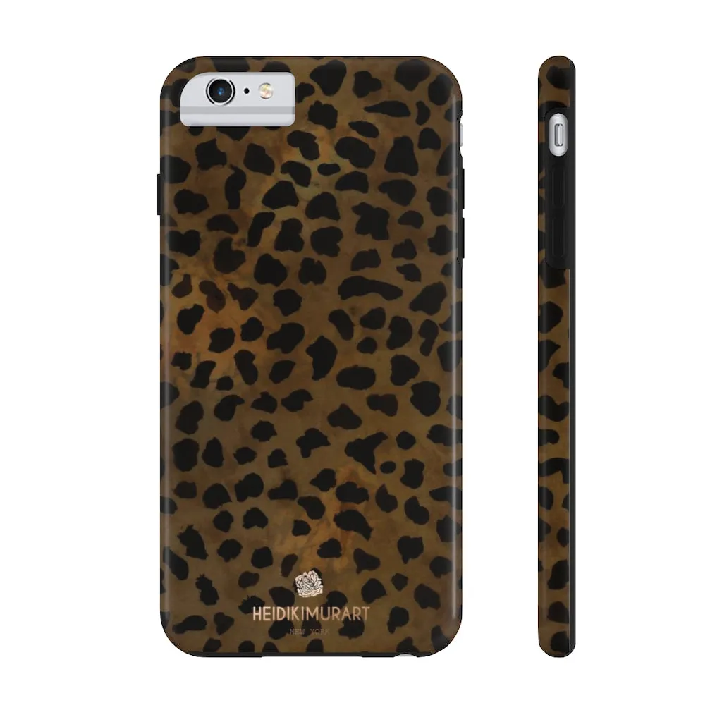 Brown Cheetah Animal Print Phone Case, Animal Print Case Mate Tough Phone Cases-Made in USA