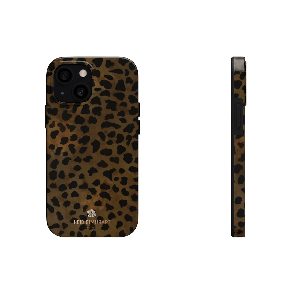 Brown Cheetah Animal Print Phone Case, Animal Print Case Mate Tough Phone Cases-Made in USA