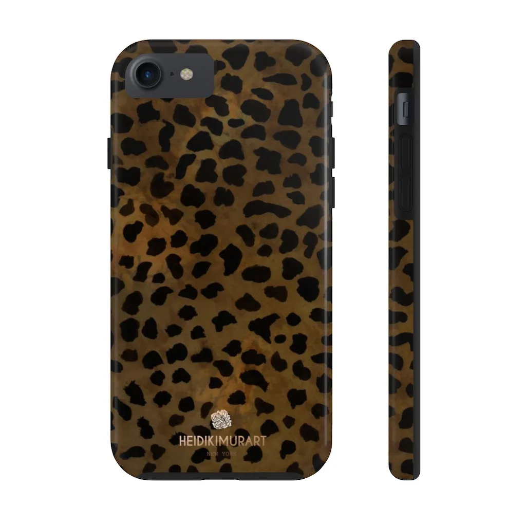 Brown Cheetah Animal Print Phone Case, Animal Print Case Mate Tough Phone Cases-Made in USA