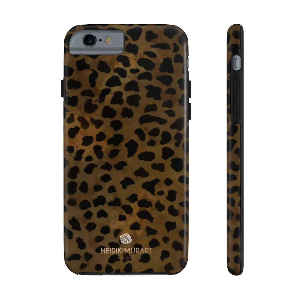 Brown Cheetah Animal Print Phone Case, Animal Print Case Mate Tough Phone Cases-Made in USA