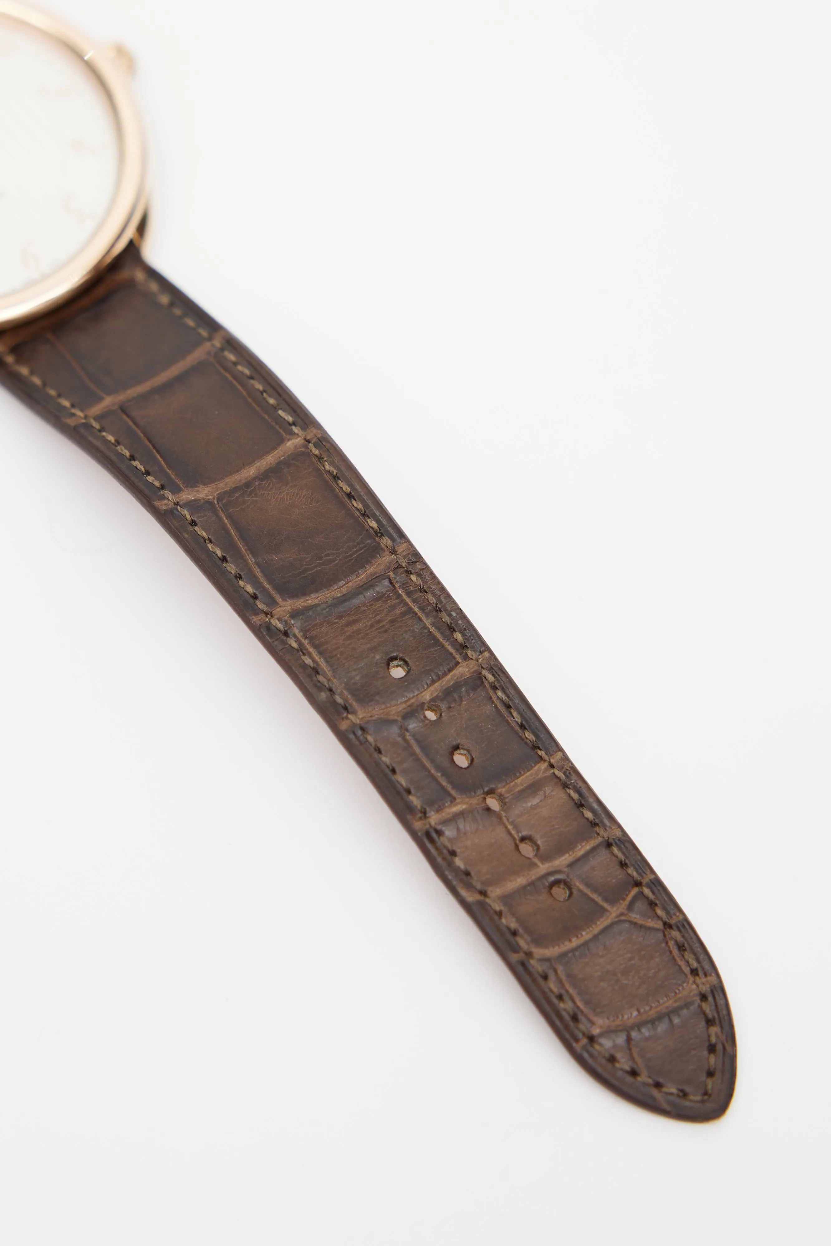 Brown Textured Leather & Gold Arceau 40mm Watch