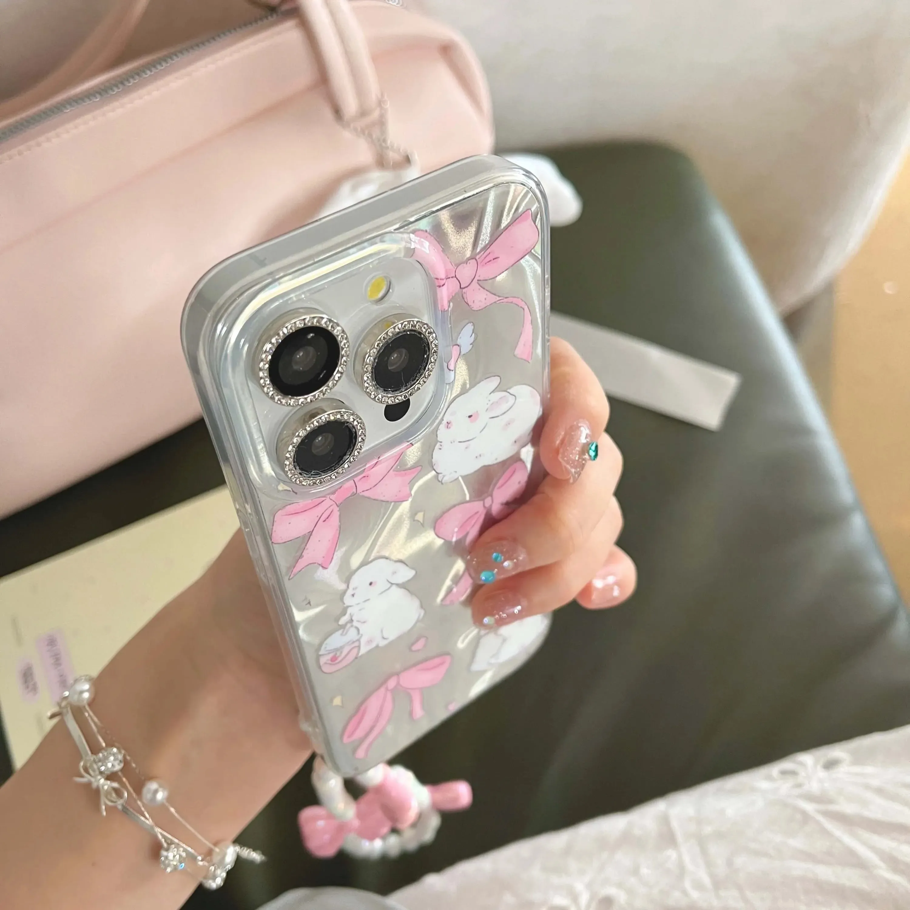 Bunnies and Bows iPhone Case