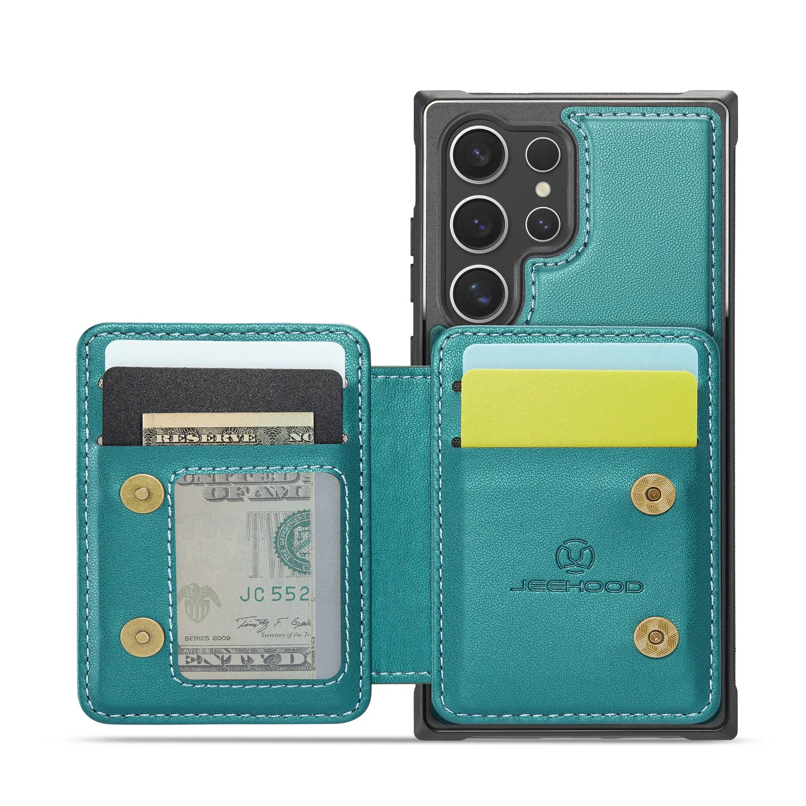 Business Style Detachable Wallet Holster Case With Magnetic Card Solt For Samsung Galaxy S24