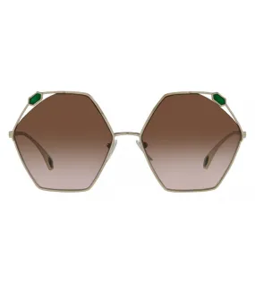 Bvlgari Women's Brown Gradient Geometric Sunglasses