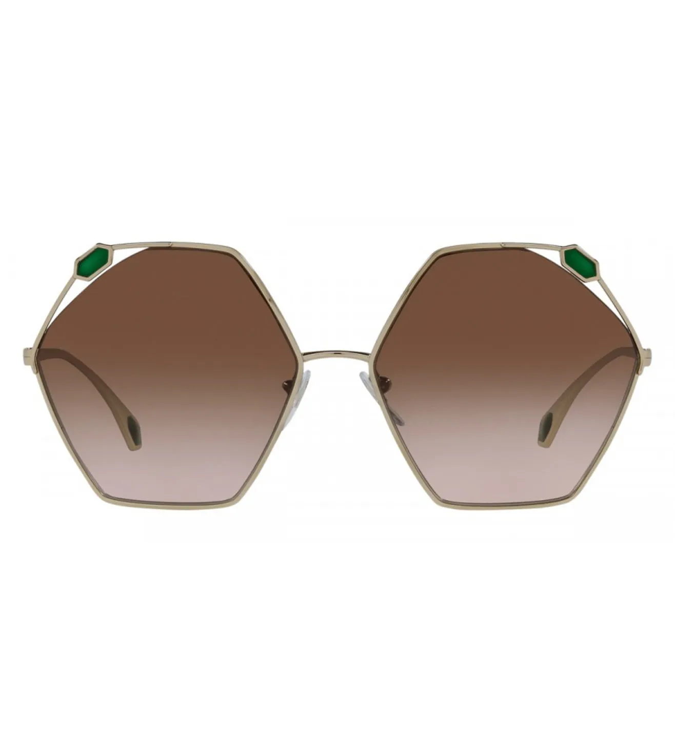 Bvlgari Women's Brown Gradient Geometric Sunglasses