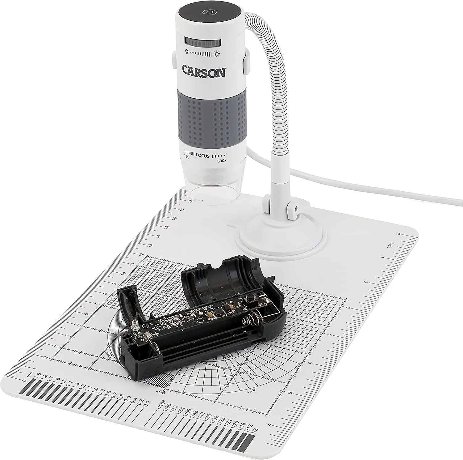 Carson LED Lighted USB Digital Zoom Computer Microscopes with Video and Image Capture Available in Many Magnifications and Flexible Neck with Base Stand Zorb, Eflex and Zpix300 (MM-500 MM-840 MM-940)