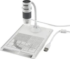 Carson LED Lighted USB Digital Zoom Computer Microscopes with Video and Image Capture Available in Many Magnifications and Flexible Neck with Base Stand Zorb, Eflex and Zpix300 (MM-500 MM-840 MM-940)