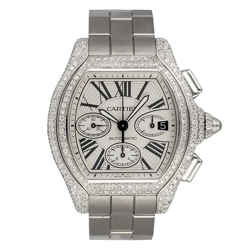 Cartier Roadster Chronograph XL Custom Diamond Set W62019X6