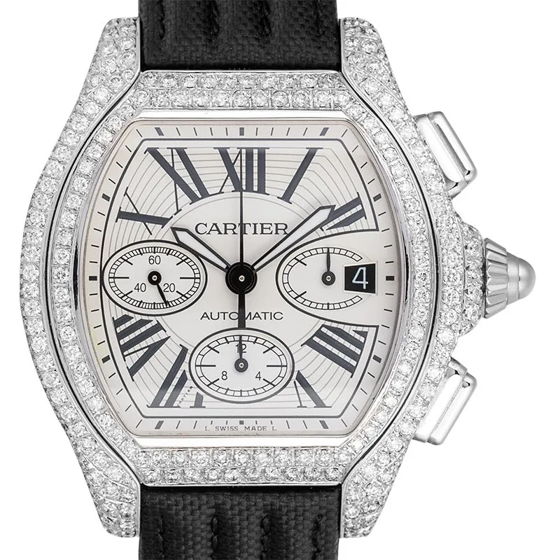 Cartier Roadster Chronograph XL Custom Diamond Set W62019X6