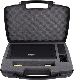 CASEMATIX Travel Case Compatible with Epson WF-100 and WF-110 Wireless Mobile Printer, Ink Cartridges, Power Adapter, Cables