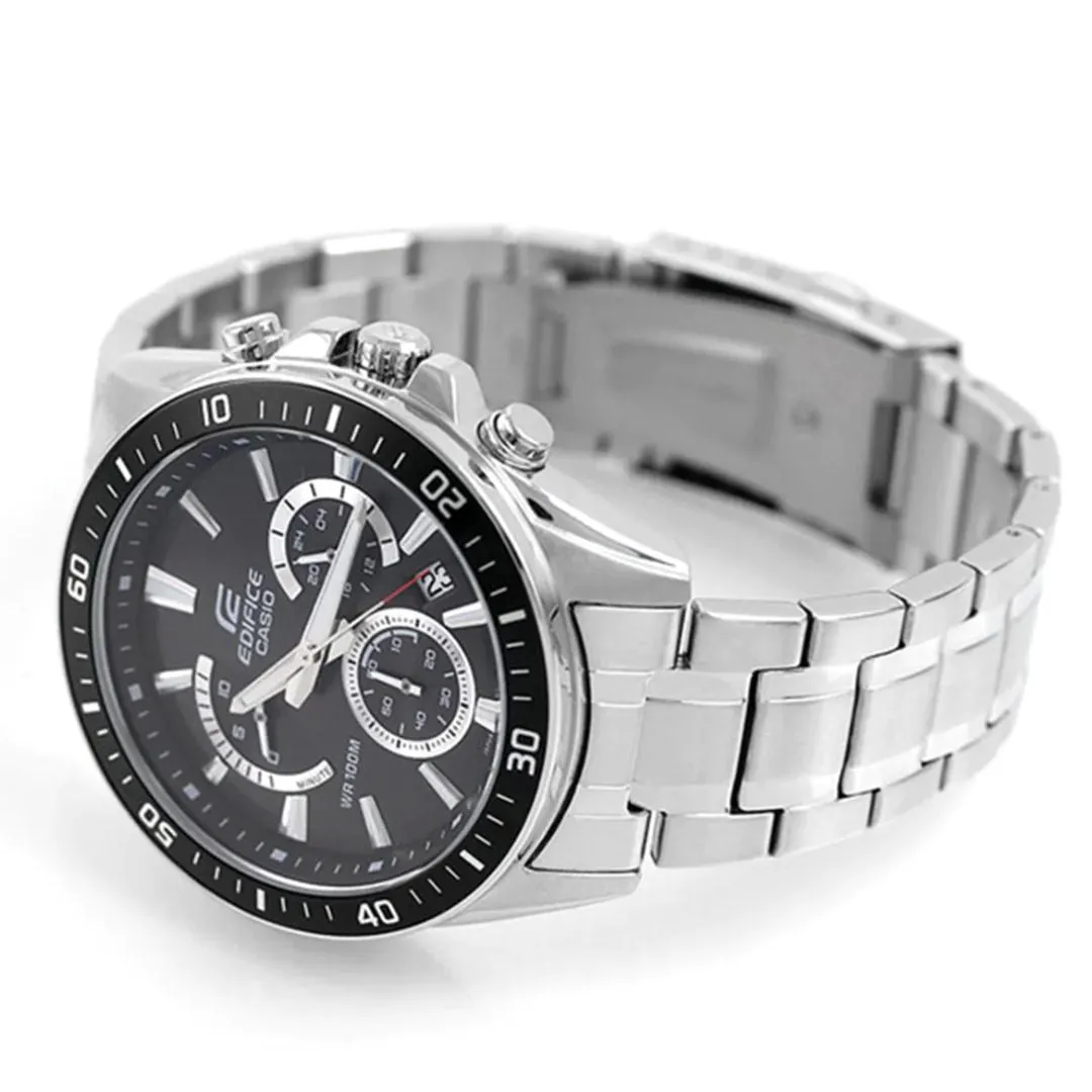 Casio EDIFICE Black and Silver Standard Chronograph Watch EFR-552D-1AVUDF