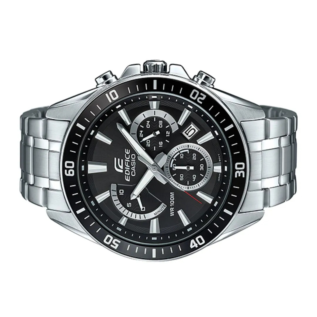 Casio EDIFICE Black and Silver Standard Chronograph Watch EFR-552D-1AVUDF